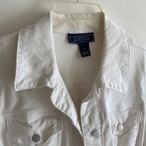 Charter Club White Denim Jean Stretchy Jacket 2x Jean Shop Woman